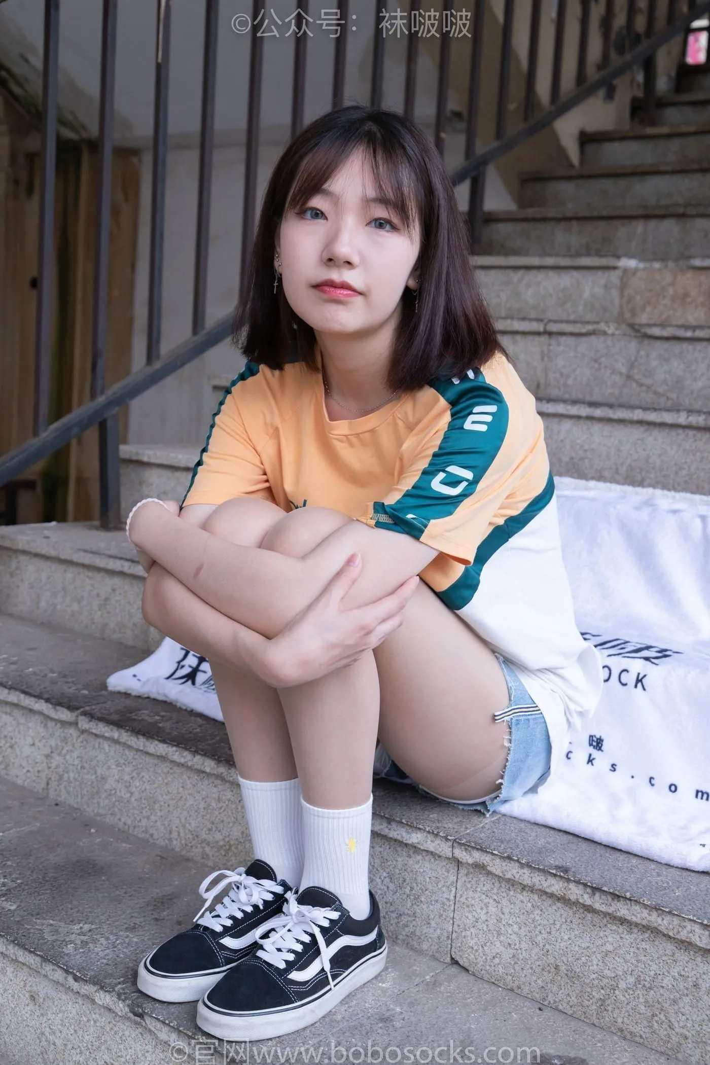 [BoBoSocks袜啵啵]NO.069 小甜豆-vans板鞋、白棉袜、肉丝 [135P]插图6
